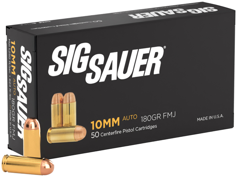 SIG AMMO 10MM 180GR ELITE BALL FMJ 50/20 - Ammunition